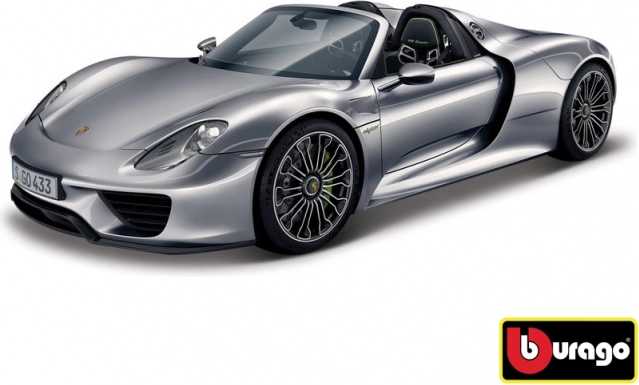 Metallmudelauto 1:24 Porsche 918 Spyder metallikhall