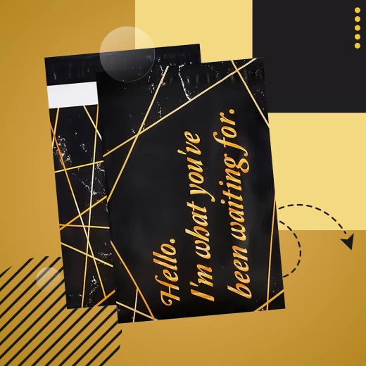 Courier poly mailers 255 × 370 mm black, 50 pcs