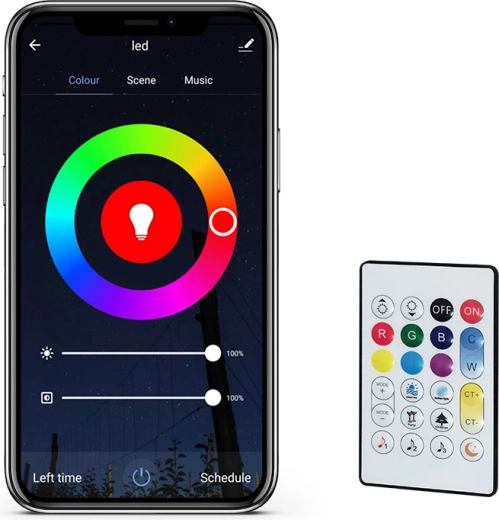 RGB-värvid ja reguleeritav valge valgus