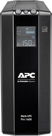 Varutoiteallikas APC Back‑UPS Pro 1600 VA koos AVR-i ja LCD-ga, 8× C13