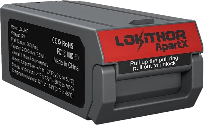 Lokithor LO-LIFE aku ApartX-ile (LiFePO4, 23000 mAh, 2500 A)