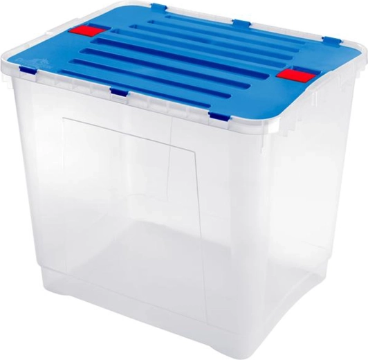 Heidrun storage box Dragon 100 l, transparent with lid (mixed colors)