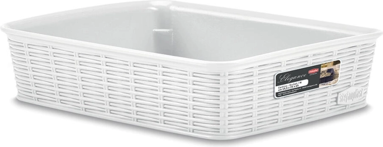 Plastikust korv Elegance – Valge