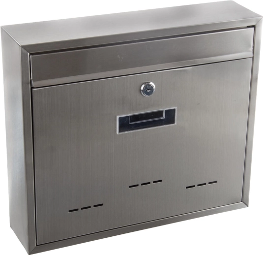 Radim V stainless steel mailbox with rear mail slot
