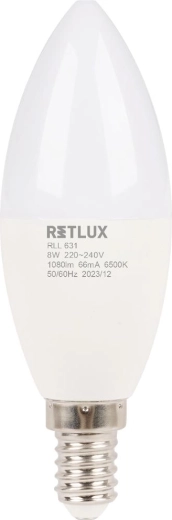 Retluxi LED-lambipirn küünlakujuline E14 8 W 6500 K