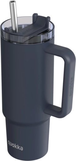 Roostevabast terasest termotops Quokka Stream kõrrega, must, 950 ml