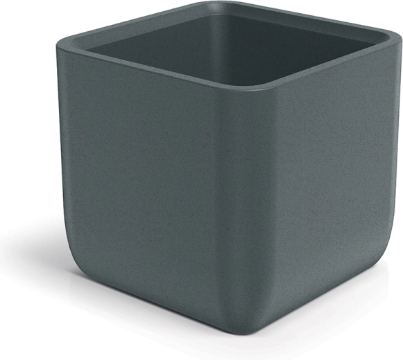 Lillepott Molta Square 48 cm – grafiitplastist ruudukujuline lillepott sise- ja välistingimustesse
