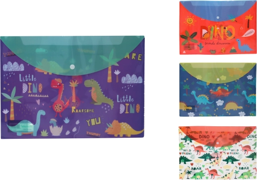 Trukiga plastkaust dinosauruste motiiviga 36 × 26 cm