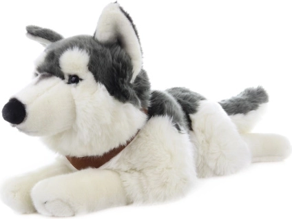 Plüüsist lamav husky traksidega 60 cm