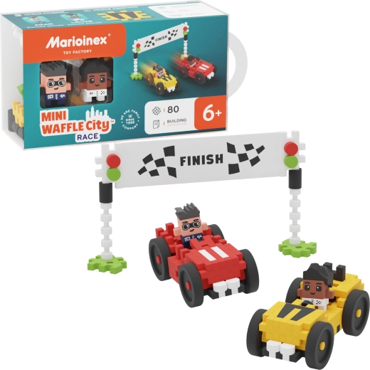 Marioinex Mini Waffle City võidusõidukomplekt, 80 detaili