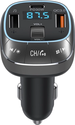 Sencor Bluetoothiga FM-saatja autosse kiirlaadimisega