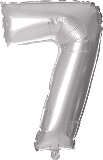 Fooliumõhupall TORO number 7, 30 cm – Hõbedane