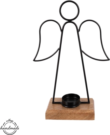 MANGO Candle Holder with Angel Silhouette
