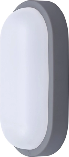Solight LED välivalgusti ovaalne 13 W, 910 lm, 4000 K, IP54, hall, 21 cm