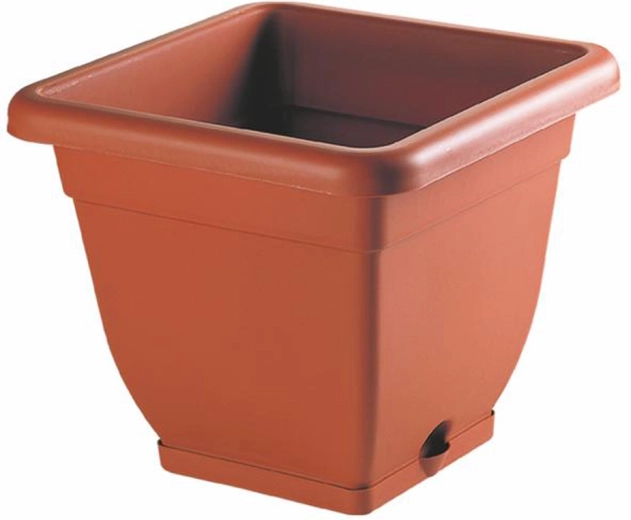Plastic planter with saucer HEIDRUN Bell 40 × 40 × 34 cm