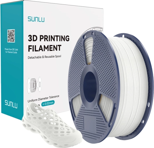 Sunlu TPU 95A valge filament 1,75 mm 1 kg
