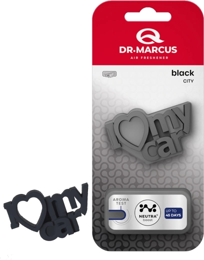 Dr. Marcus City I Love My Car Black auto õhuvärskendaja