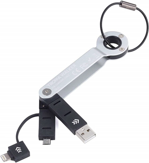 Troika Walker Silver USB-võtmehoidja, hõbedane