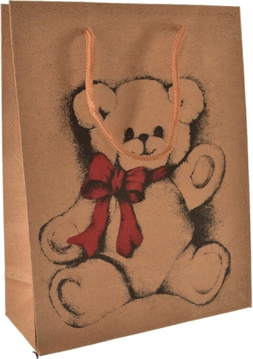 Kingituseks mõeldud paberkott karu motiiviga 15 × 6 × 20 cm