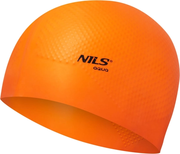 Silikoonist ujumismüts NILS Aqua NQC Dots oranž