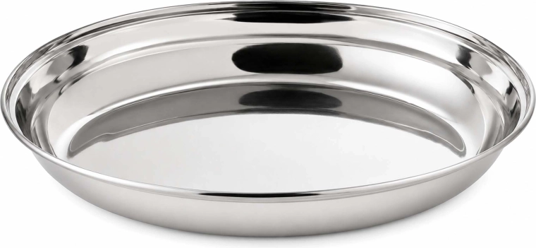 Stainless Steel Deep Oval Curry Bowl 20 cm