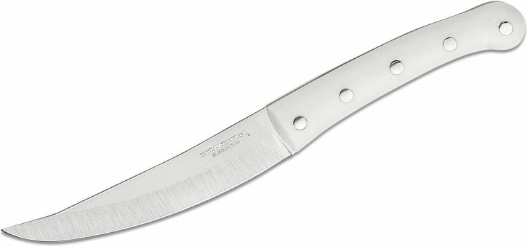 Jahinuga Condor Meatlove 11,6 cm valge Micarta ja nahktupiga