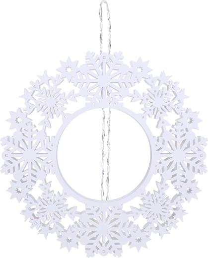 Solight LED puidust jõulupärg taimeriga 30 cm valge - 1 tk