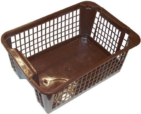 Virnastatav plastkorv 36 x 26 x 14 cm – Pruun