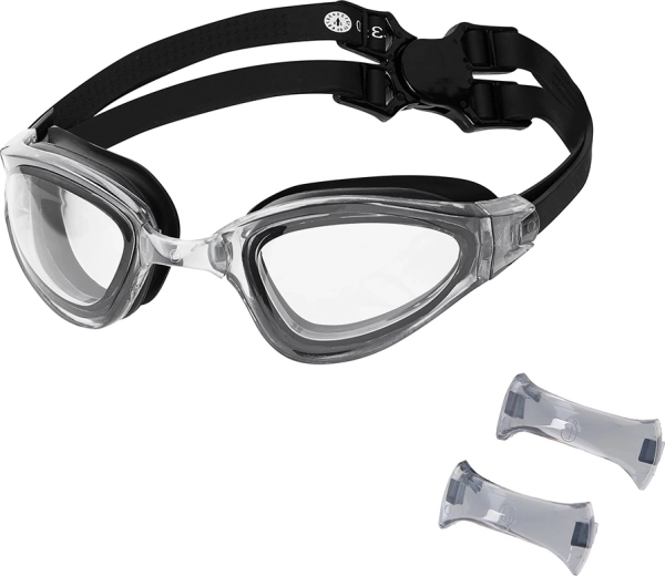 Ujumisprillid NILS Aqua antifog-töötluse ja UV-kaitsega, mustad