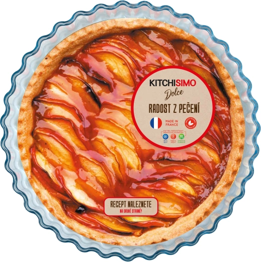 Kitchisimo Dolce 27 cm borosilicate glass pie baking dish