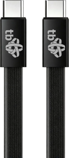 Lame silikoonkaabel USB-C USB-C-ks, 1 m – Must