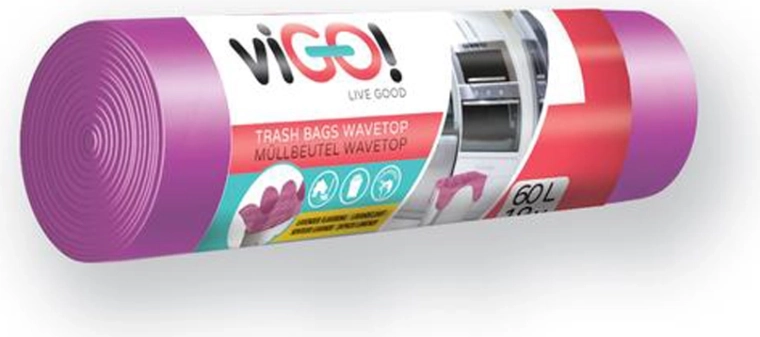 Prügikotid sangadega 60 l, lavendlilõhn, 18 tk