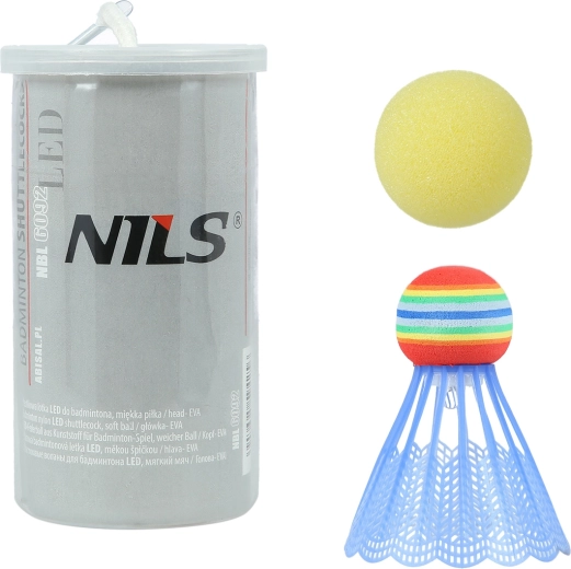Badmintoni sulgpall ja vahtpall LED-valgusega NILS NBL6092