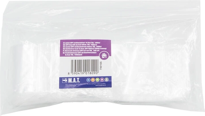LDPE Zip-Lock Bags 4 × 6 cm, Transparent (100 pcs)