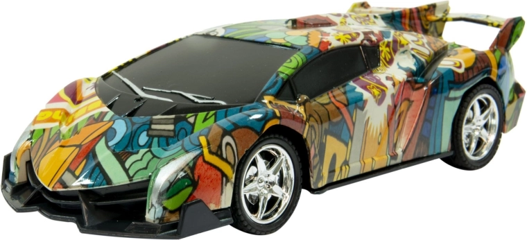 Kaugjuhitav sportauto graffiti-disainiga – 1 tk