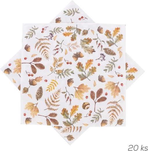 Pabersalvrätikud sügis 33 × 33 cm (20 tk)