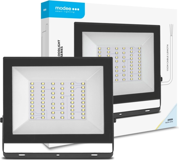 LED-prožektor Modee E‑series Slim 50 W, 4000 lm, 6000 K, IP65, 120°