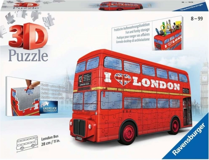 Ravensburger 3D pusle Londoni buss Doubledecker 216 tükki