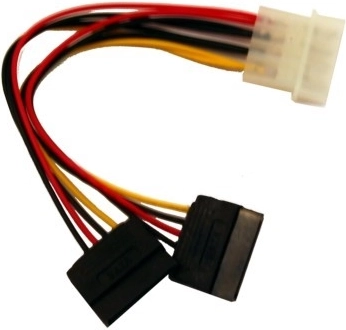 MOLEX-toitekaabel 2× SATA-le, 0,15 m