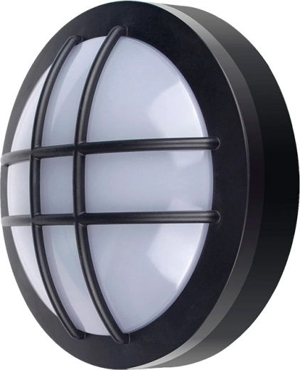 Solight LED välisvalgusti, ümmargune kaitsevõrega 13 W, 910 lm, 4000 K, IP65, must - 1 tk