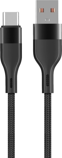 Maxlife USB – USB‑C kaabel 1 m 3 A must nailon