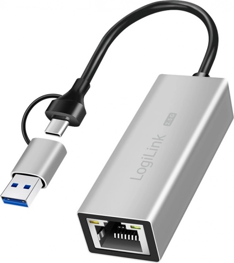 USB‑A/USB‑C–2,5G Etherneti adapter, hall