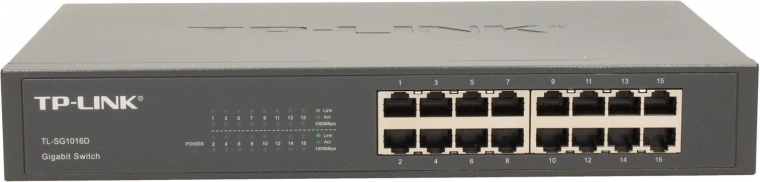 Gigabitine lüliti 16× RJ45, lauamudel, L2