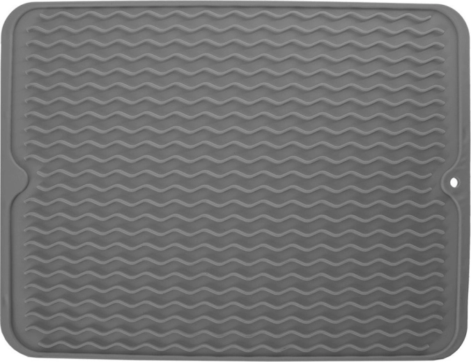 Silikoonist nõudenõrutusmatt 40 × 30,5 cm – hall