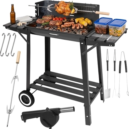 Aiagrill söegrill vardaga ja ülemise restiga KAMINER 93 × 41 × 86 cm