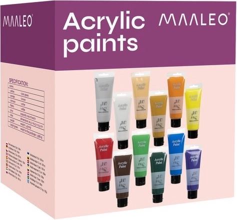 Maaleo akrüülvärvid 12 värvi 100 ml