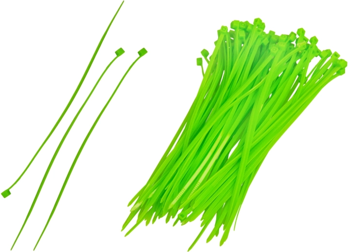 Rohelised kaablikinnitid 150 × 2,5 mm – 100 tk