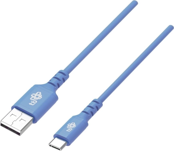 Silikoonkaabel USB–USB‑C 1 m sinine, Quick Charge’i toega