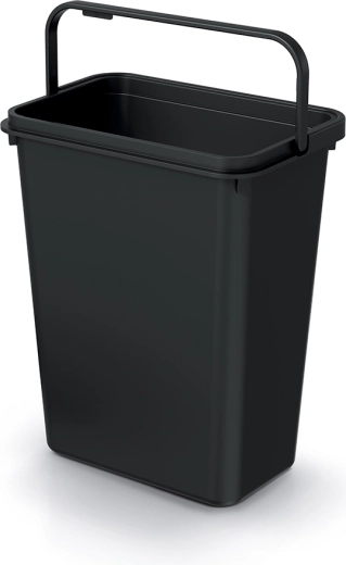 Systema Basic 10 L Trash Can from Recycled Plastic, Black