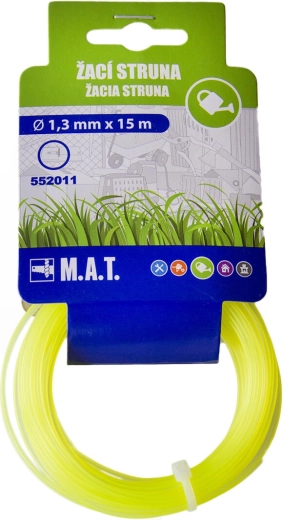 Nailonist trimmeritamiil 1,3 mm, ümmargune, 15 m, kollane